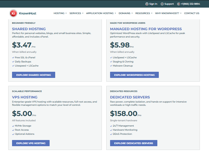 Hosting Types & Plans