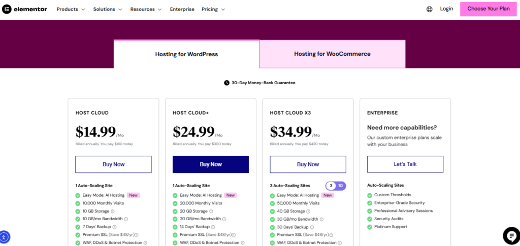 Elementor landing page