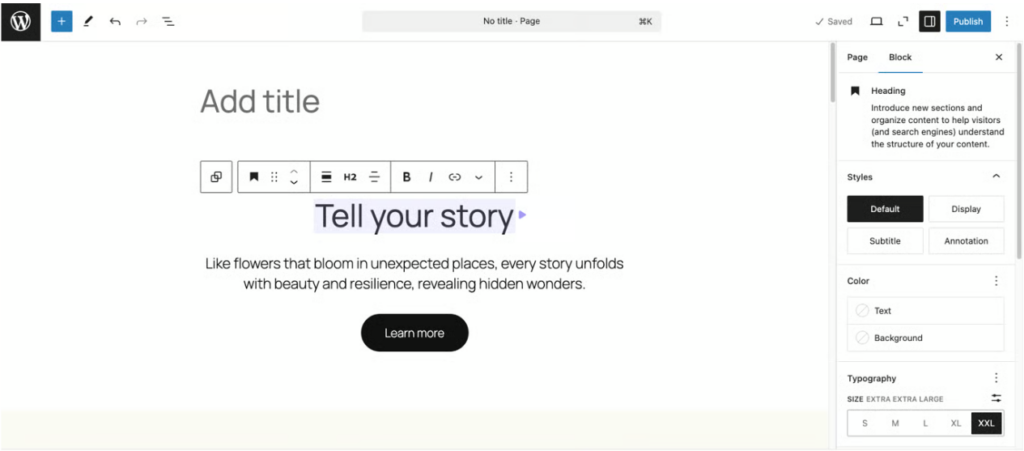 Elementor alternatives: Gutenberg (WordPress Block Editor)